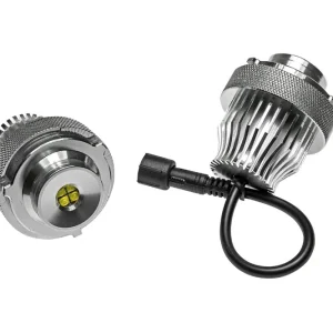 Calitate înaltă Set de lămpi LED albe pentru ochi de înger potrivite pentru BMW Seria 5 E60/E61 2007-2010 cu faruri halogene, 20W CREE