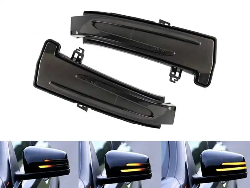 Preferatul clienților Semnale de întoarcere LED dinamice de tuning potrivite pentru oglinzile laterale ale Mercedes A-Class W176, B-Class W246, C-Class W204, CLA C117, CLS C218, E-Class W212, A207, S-Class W221, GLA X156,
