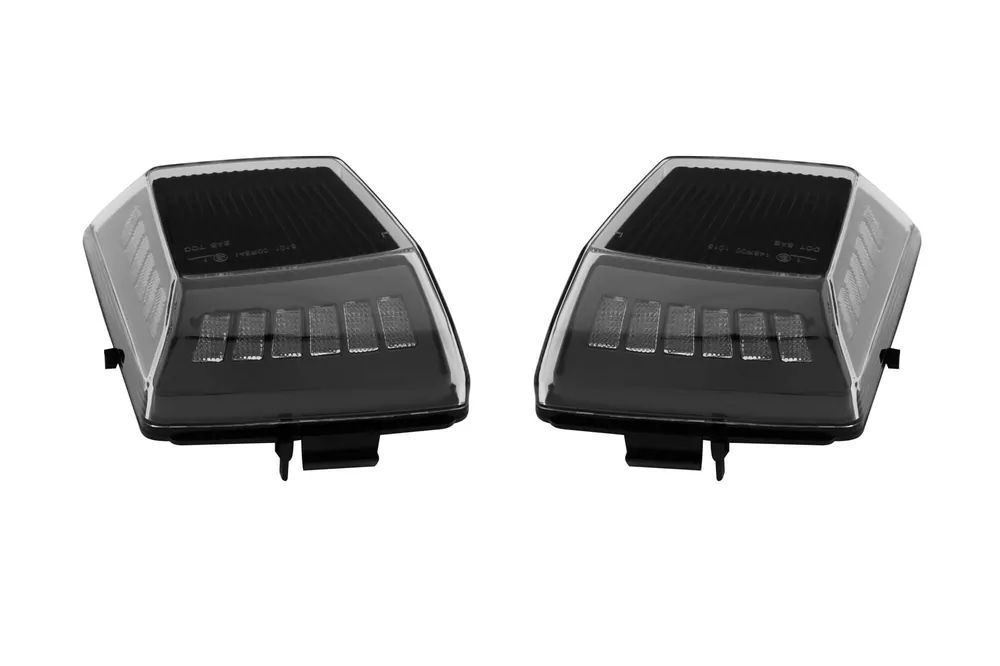 Kit de semnalizatoare LED laterale potrivit pentru Mercedes G-Class W464 2018-2024 cu bază neagră, stânga + dreapta Plată sigură