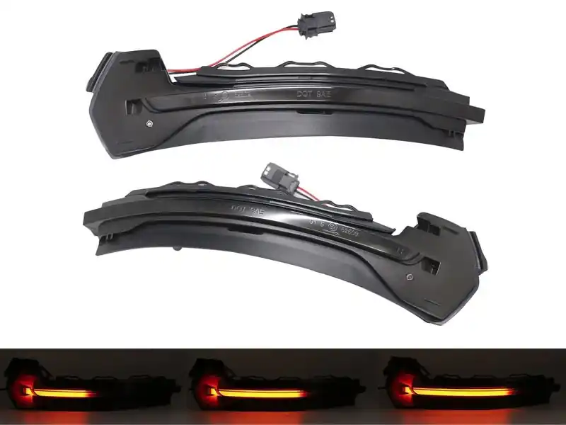 Ofertă exclusivă Semnale de întoarcere LED dinamice de tuning potrivite pentru oglinzile laterale ale Audi A3 8V 2013-2018 cu bază fumurie, stânga + dreapta