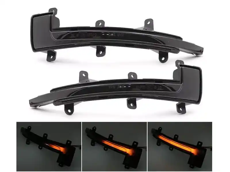 Semnale de întoarcere dinamice LED potrivite pentru oglinzile laterale ale Audi R8 2007-2015, TT, TTS, TTRS 2007-2013 cu bază fumurie, stânga + dreapta Preț promoțional