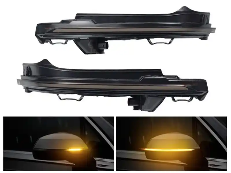 Cumpără online Semnale de întoarcere LED dinamice de tuning, potrivite pentru oglinzile laterale ale Audi Q7 2016-2019 Dynamic Sport, Elite Sport, Comfort Sport, Premium Plus Sport, Prestige Sport, S-line Sport, Sel