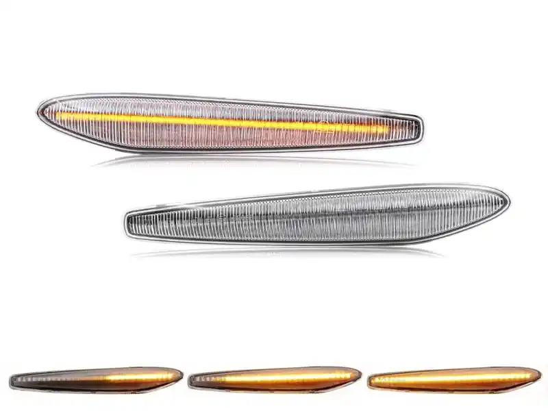 Set de semnalizatoare LED dinamice laterale potrivite pentru Alfa Romeo 159 2005-2011, Brera 2005-2010, Spider 2006-2010 cu bază albă, stânga + dreapta Livrare rapidă