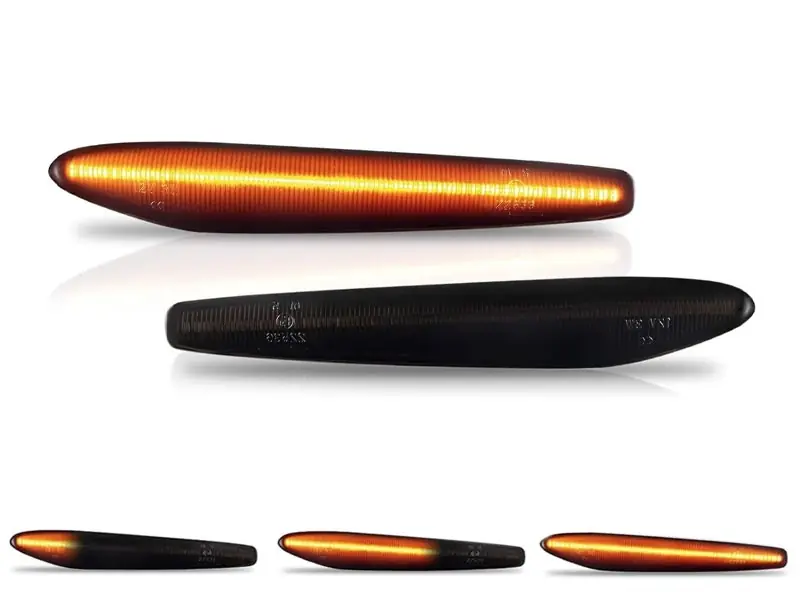 Nu rata Set de semnale de întoarcere LED dinamice laterale potrivite pentru Alfa Romeo 159 2005-2011, Brera 2005-2010, Spider 2006-2010 cu bază fumurie, stânga + dreapta