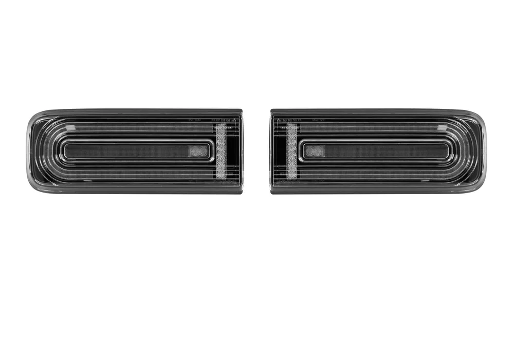 Set de stopuri LED de tuning potrivit pentru Mercedes G-Class W464 2018-2024 bază neagră, stânga și dreapta Preț redus