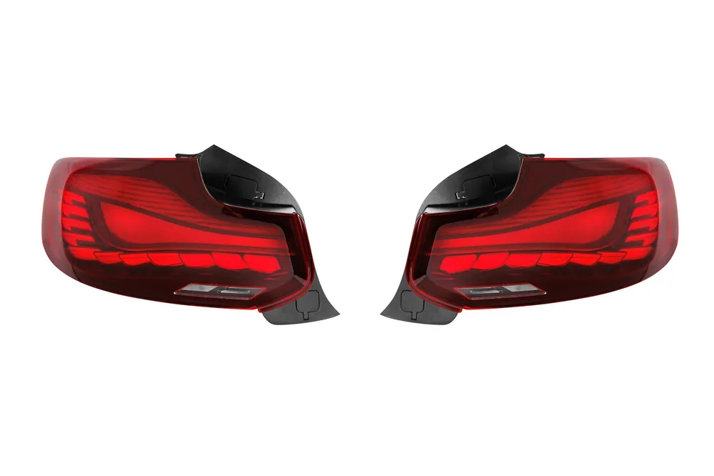 Reducere extra Stopuri OLED tip GTS potrivite pentru BMW Seria 2 F22, F23 2014-2020 cu bază roșie, stânga și dreapta