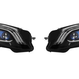 Kit de tuning faruri LED tip Facelift potrivit pentru Mercedes S-Class W222 2013-2017, compatibil cu bara de protecție din față 2013-2017, bază neagră, stânga și dreapta Livrare rapidă