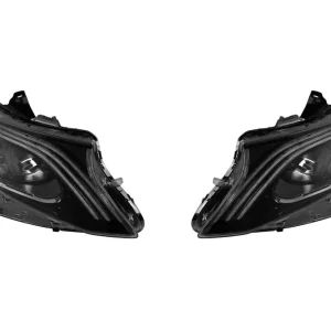 Set de faruri LED de tuning potrivit pentru Mercedes V-Class W447 Vito 2014-2023 cu bază neagră, pentru modelul cu lumini halogen de fabrică fără AFS, stânga și dreapta Livrare gratuită