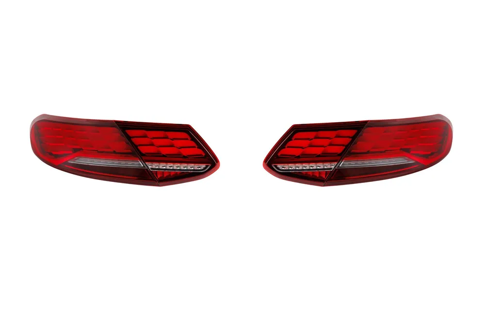 Tuning stopuri Full LED potrivite pentru Mercedes C-Class C205 coupe, A205 cabrio 2016-2021 cu bază roșie, stânga și dreapta Popular