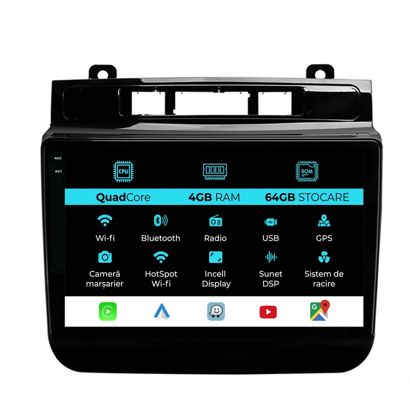Navigatie Dedicata Volkswagen Touareg (2010-2018),QuadCore, 9Inch, 4Gb Ram, 64Gb Stocare, Carplay Ofertă specială