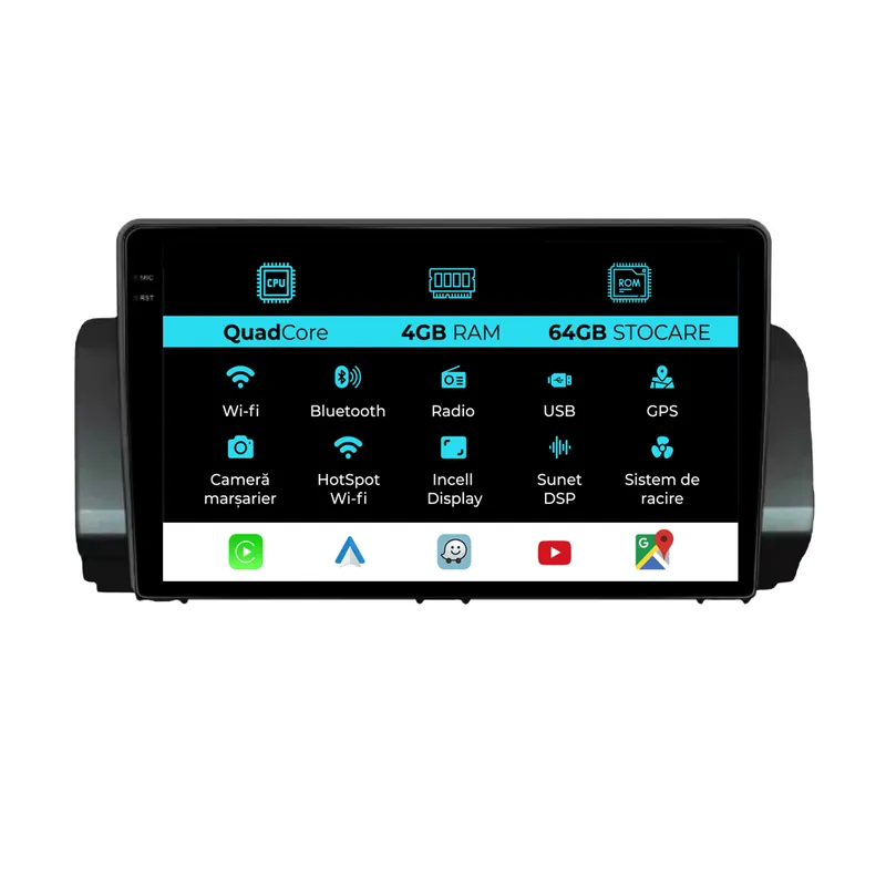 Livrare gratuită Navigatie Dedicata Dacia Logan Sandero Jogger (2021-2023),QuadCore, 9Inch, 4Gb Ram, 64Gb Stocare, Carplay