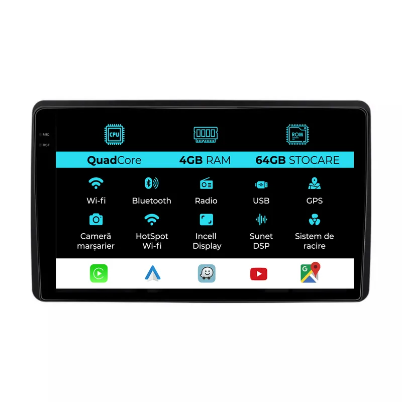 Reducere de preț Navigatie Dedicata Dacia Duster (2018 – 2022),QuadCore, 10Inch, 4Gb Ram, 64Gb Stocare, Carplay