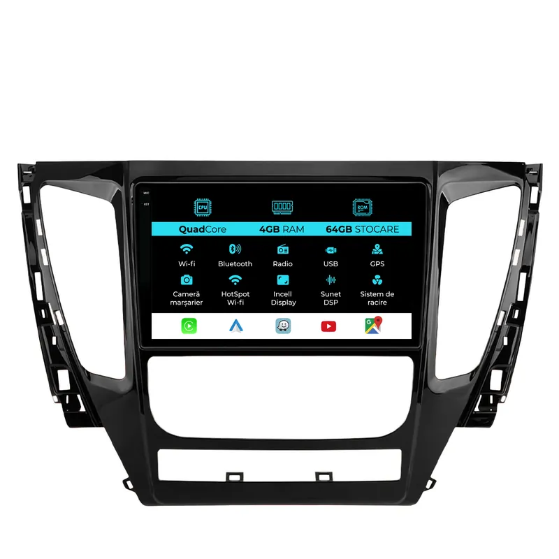 Bestseller Navigatie Dedicata Mitsubishi Pajero (2016-2018),QuadCore, 9Inch, 4Gb Ram, 64Gb Stocare, Carplay