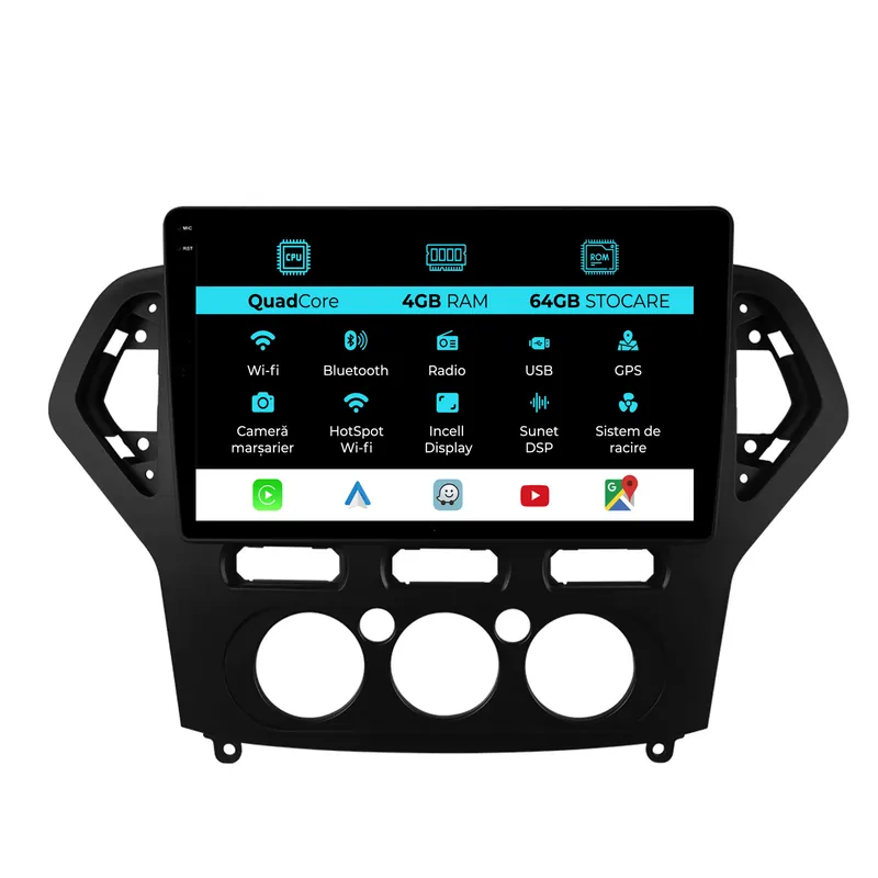 Navigatie Dedicata Ford Mondeo (2007-2014),QuadCore, 10Inch, 4Gb Ram, 64Gb Stocare, Carplay Chilipir