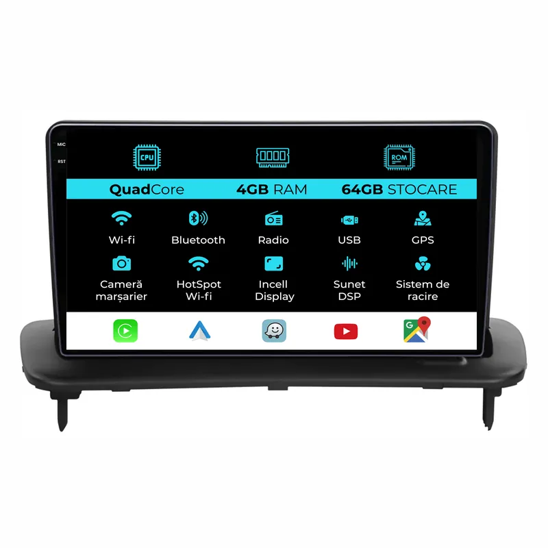 Promoție Navigatie Dedicata Volvo S40 (2004-2012),QuadCore, 9Inch, 4Gb Ram, 64Gb Stocare, Carplay