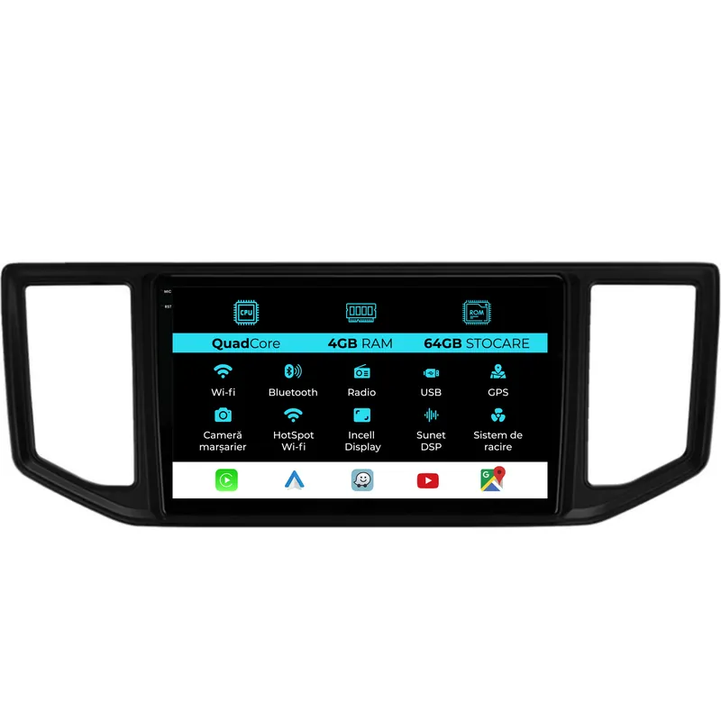 Navigatie Dedicata Volkswagen Crafter (2017-2021),QuadCore, 10Inch, 4Gb Ram, 64Gb Stocare, Carplay Preferatul clienților