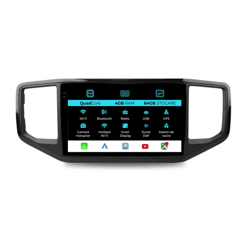 Navigatie Dedicata Volkswagen Amarok (2016-2022),QuadCore, 9Inch, 4Gb Ram, 64Gb Stocare, Carplay Retur gratuit