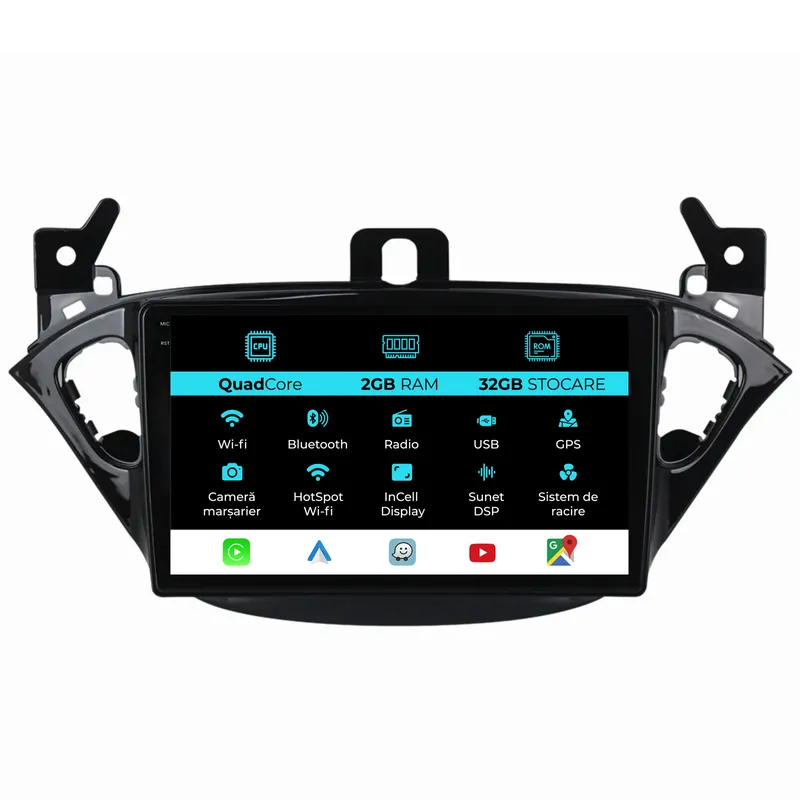 Livrare rapidă Navigatie Dedicata Opel Corsa E Adam (2012-2019), 9Inch, 2Gb Ram, 32Gb Stocare, Carplay