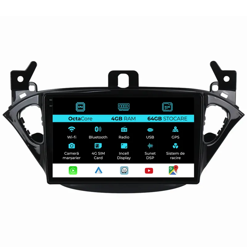 Navigatie Dedicata Opel Corsa E Adam (2012-2019), 9Inch, 4Gb Ram, 64Gb Stocare, Carplay Calitate înaltă