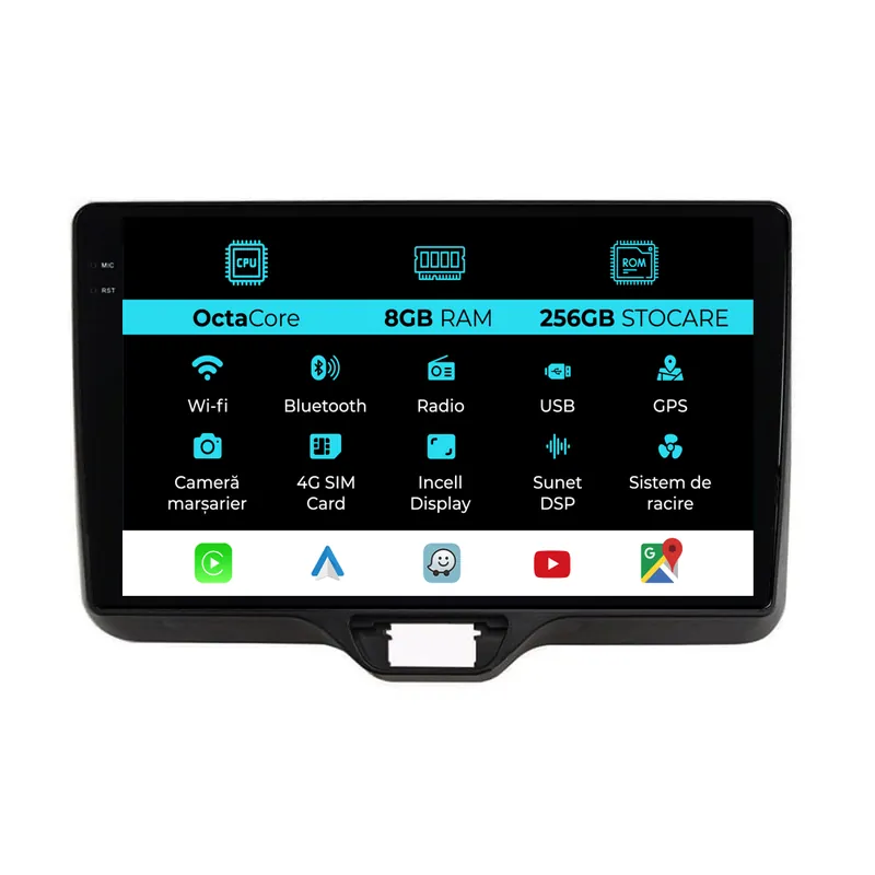 Reducere specială Navigatie Dedicata Toyota Yaris P21 (2020-2025), 10 Inch, 8Gb Ram, 256Gb Stocare, Carplay