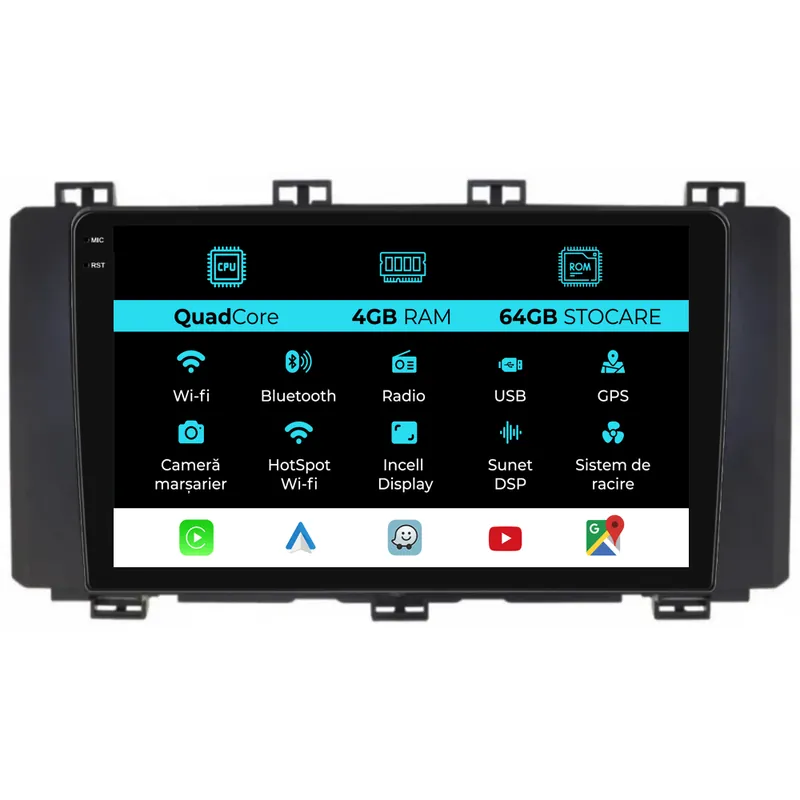 Navigatie Dedicata Seat Ateca (2016-2021),QuadCore, 9Inch, 4Gb Ram, 64Gb Stocare, Carplay Reducere de preț
