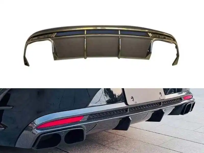 Difuzor din carbon tip BRBS potrivit pentru bara din spate S63 a Mercedes S-Class Coupe C217 2017-2020 Mai ieftin