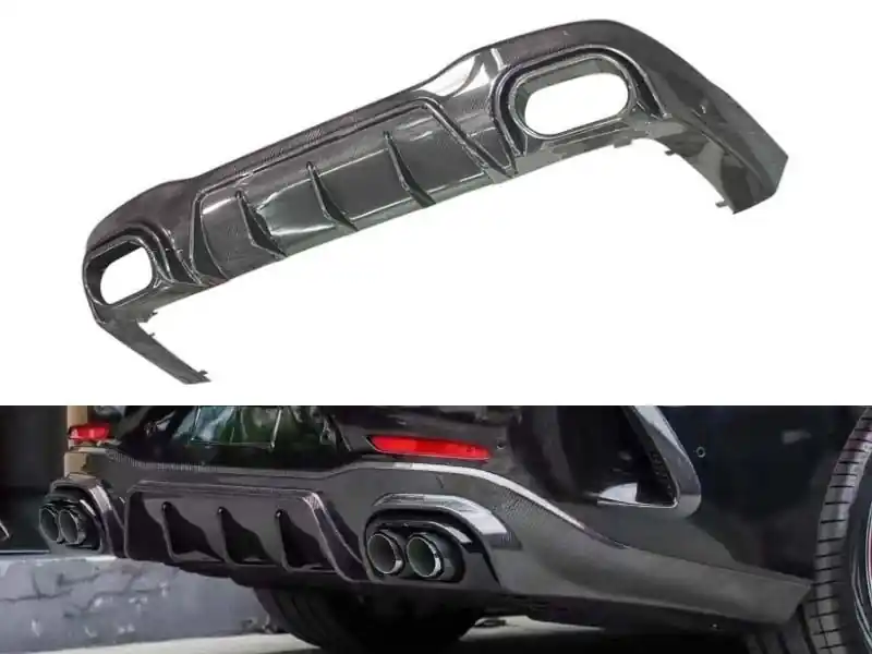 Doar azi Difuzor din carbon tip BRBS potrivit pentru bara spate GT63 a Mercedes A Design GT 4 Door Coupe X290 după 2019