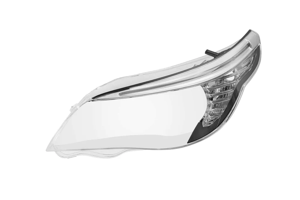 Comandă acum Geam stânga pentru far cu sprânceană LED și garnitură cromată, potrivit pentru BMW Seria 5 E60 Sedan LCI, E61 Touring LCI 2007-2010 versiunea 2
