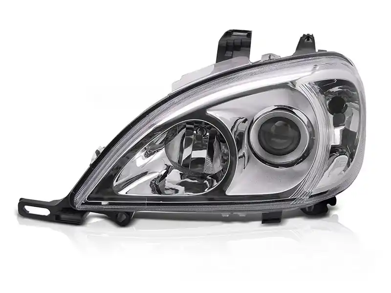 Preț redus Far stâng reflector potrivit pentru Mercedes ML W163 2001-2005 cu bază cromată