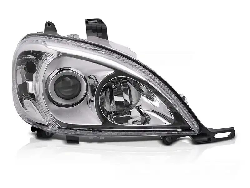 Plată securizată Far drept reflector potrivit pentru Mercedes ML W163 2001-2005 cu bază cromată