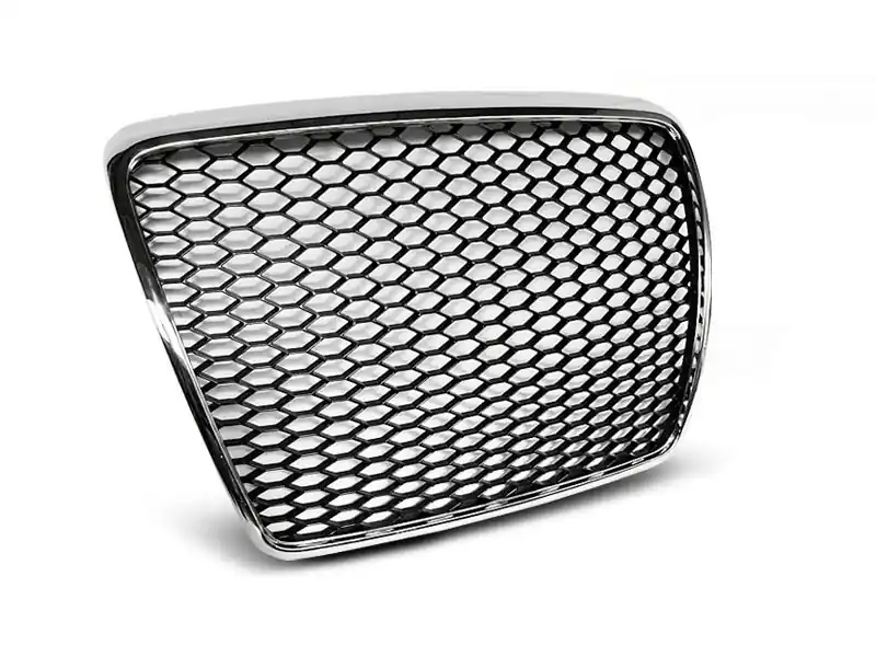 Grilă tip RS crom/neagră, potrivită pentru Audi A6 C6 sedan, break 2009-2011 Discount