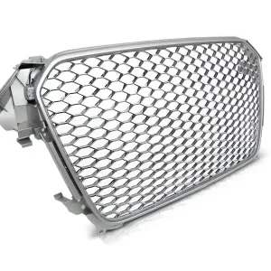 Calitate înaltă Grilaj mat gri tip RS potrivit pentru Audi A4 B8 sedan, break 2011-2015 cu deschideri pentru senzori de parcare