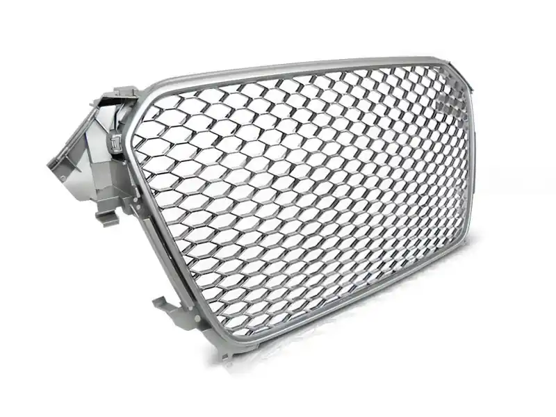Calitate înaltă Grilaj mat gri tip RS potrivit pentru Audi A4 B8 sedan, break 2011-2015 cu deschideri pentru senzori de parcare