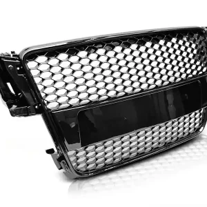 Calitate înaltă Grilă tip RS vopsită în negru, potrivită pentru Audi A5 2007-2011 Sportback, coupe, cabrio cu bara de protecție standard sau S-line