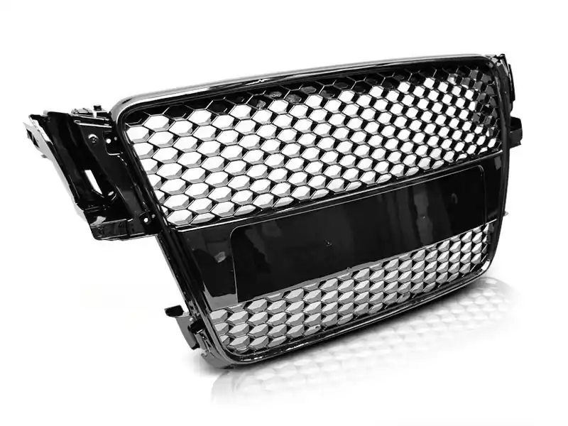 Calitate înaltă Grilă tip RS vopsită în negru, potrivită pentru Audi A5 2007-2011 Sportback, coupe, cabrio cu bara de protecție standard sau S-line