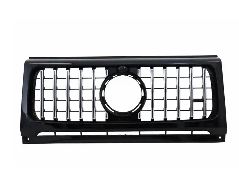 Grilă crom/neagră design GTR potrivită pentru Mercedes G-Class W463 1990-2018 Preț redus