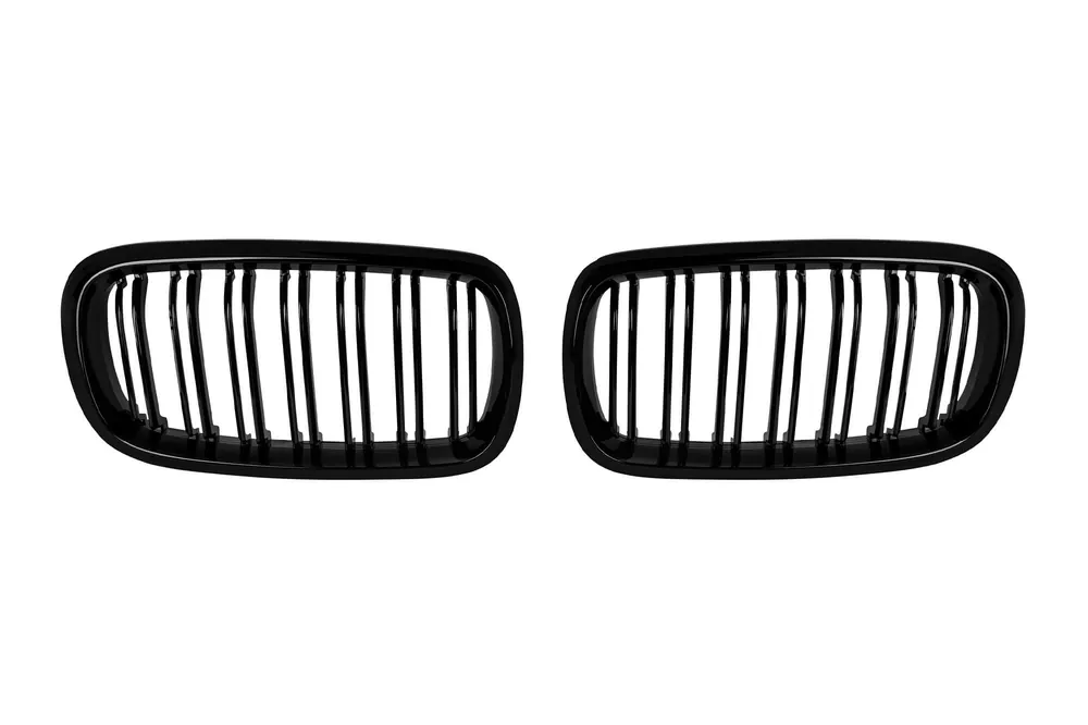 Grile rinichi cu lame duble, lac negru, potrivite pentru BMW X5 F15 2013-2018, X6 F16 2014-2019 Retur ușor