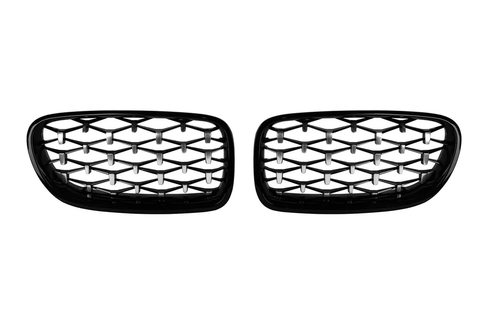 Rădăcini tip diamant crom/negru potrivite pentru BMW Seria 5 F10 sedan, F11 touring 2010-2017 Retur ușor