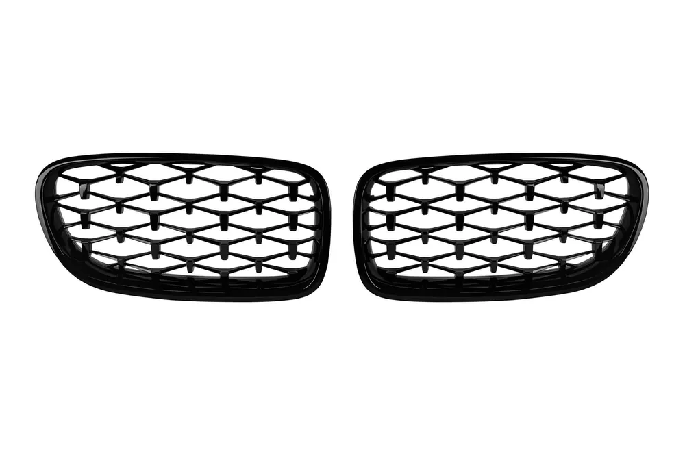 Preferatul clienților Grile tip rinichi diamant lac negru potrivite pentru BMW Seria 5 F10 sedan, F11 touring 2010-2017