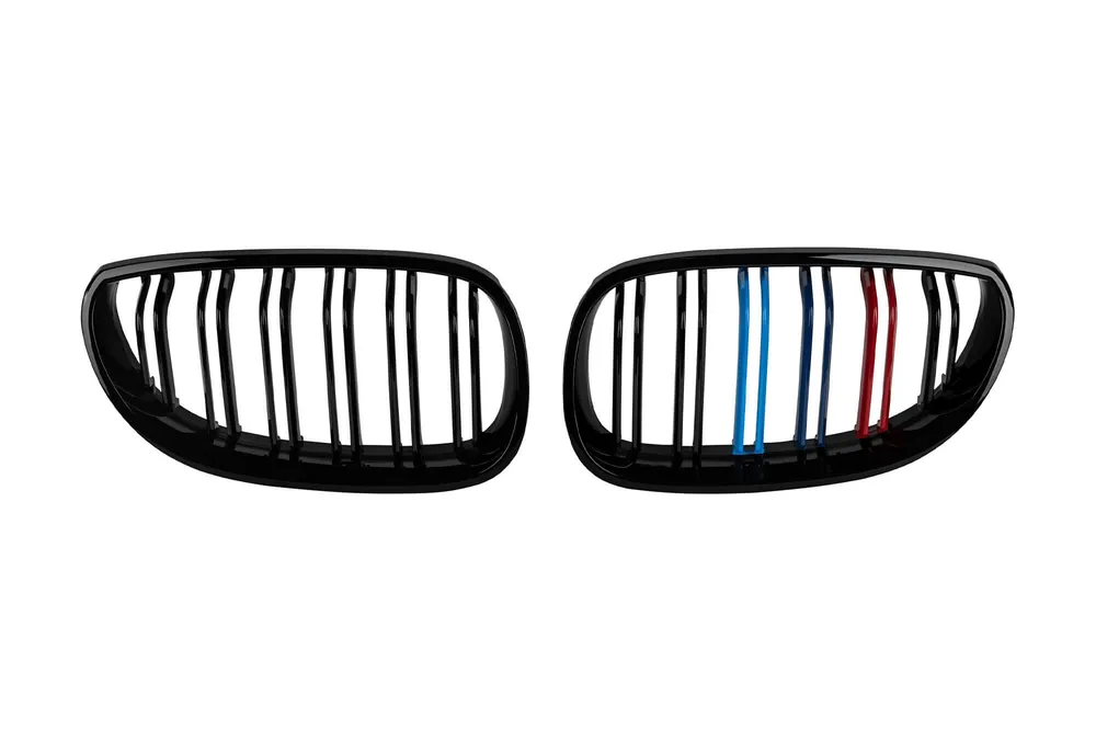 Plată sigură Răcitor cu nervuri duble, lac negru cu decorare M, potrivit pentru BMW Seria 5 E60 sedan, E61 touring 2004-2010