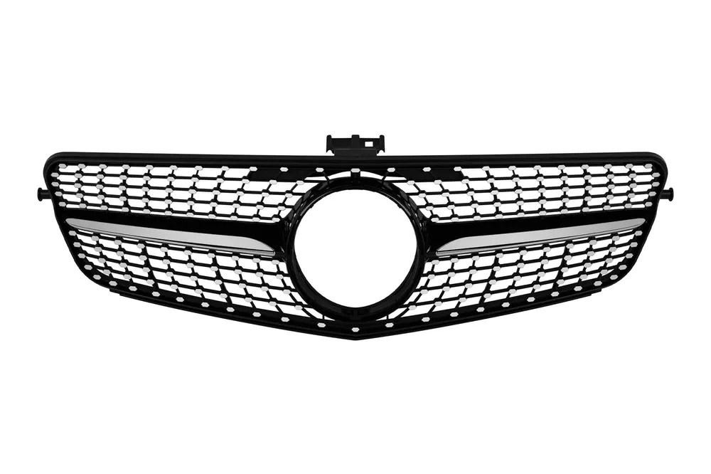 Grilaj cromat/negru cu diamant, potrivit pentru Mercedes C-Class W204 sedan, break, coupe 2007-2014 Super ofertă