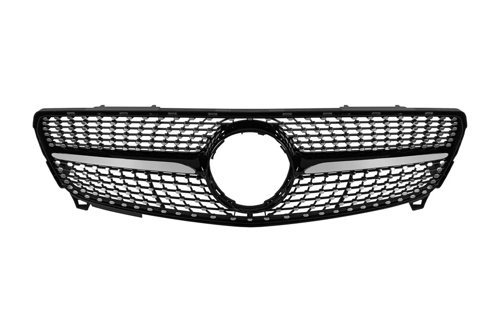 Grilă diamantată crom/neagră potrivită pentru Mercedes Clasa A W176 2016-2018 Disponibil imediat