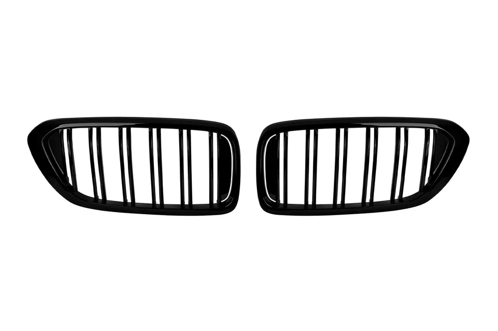 Reducere specială Grile rinichi cu fante duble vopsite în negru, potrivite pentru BMW Seria 6 GT G32 2017-2020