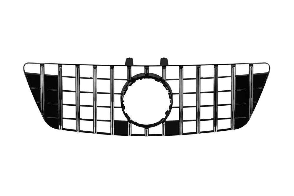 Doar azi Grilă tip GT crom/neagră potrivită pentru Mercedes ML W164 2009-2011