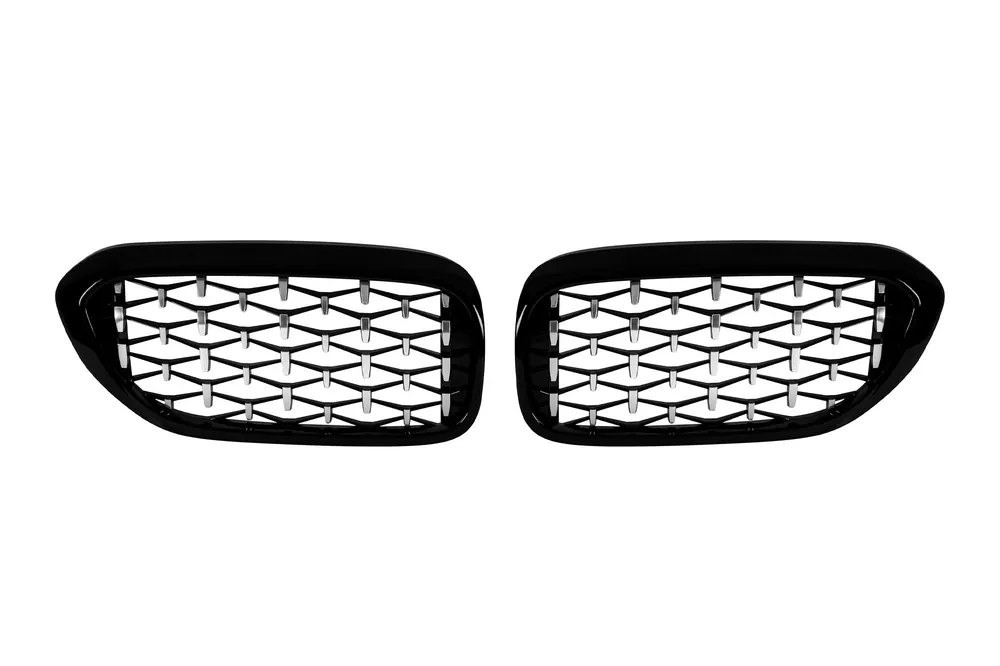 Ofertă exclusivă Rădăcini tip diamant crom/negru potrivite pentru BMW Seria 5 G30 sedan, G31 break 2017-2020