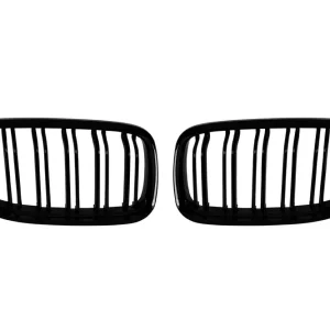 Ultima șansă Grile rinichi tip M3 cu nervuri duble, lac negru potrivit pentru BMW Seria 3 E90 sedan, E91 break 2008-2012