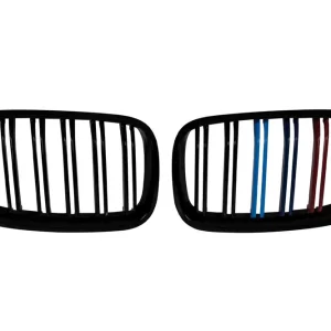 Baterii cu nervuri duble lacuite în negru cu decorare M potrivite pentru BMW X5 E70 2007-2013, X6 E71 2008-2011 Premium