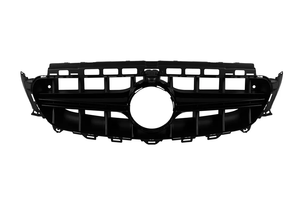 Grilaj lacuit negru tip E63 A Design potrivit pentru Mercedes E-Class W213 sedan, S213 break, C238 coupe, A238 cabriolet 2016-2019 cu deschidere pentru cameră Plată sigură