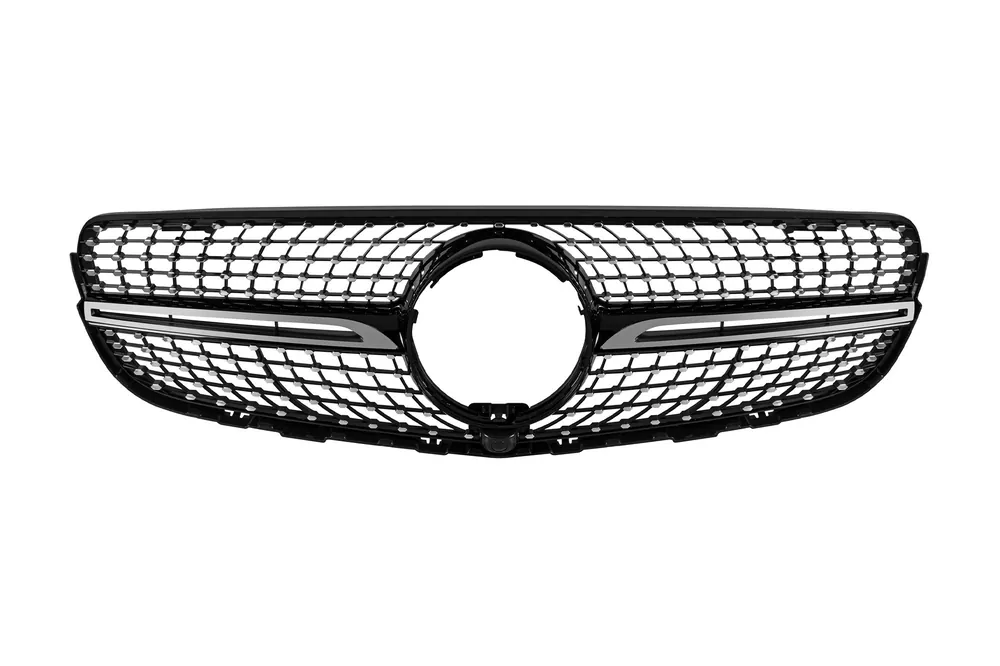 Cel mai vândut Grilaj crom/negru diamantat potrivit pentru Mercedes GLC SUV X253, GLC Coupe C253 2015-2018 cu deschidere pentru cameră