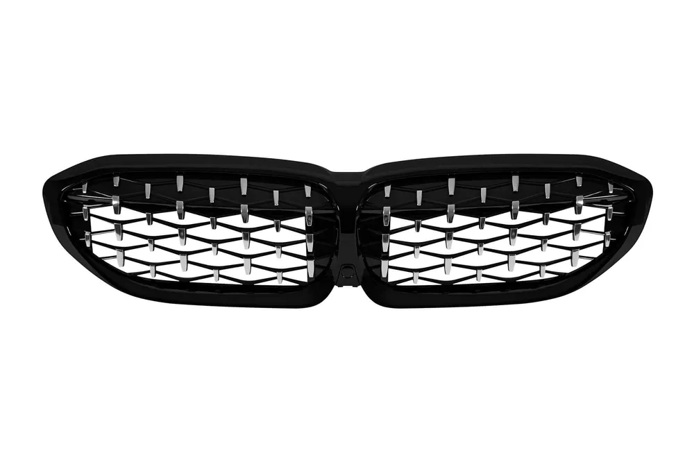 Popular GRILE TIP DIAMANT CHROME/NEGRU POTRIVITE PENTRU BMW SERIA 3 G20 SEDAN, G21 COMBI 2019-2022